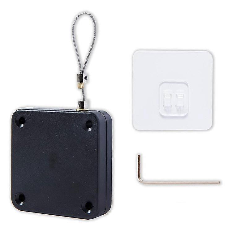 Black 2 Pieces Automatic Door Closer, The Punch Free Door Closer, Automatic Door Closer, for Most Doors Sensor Door Closer for Home Office