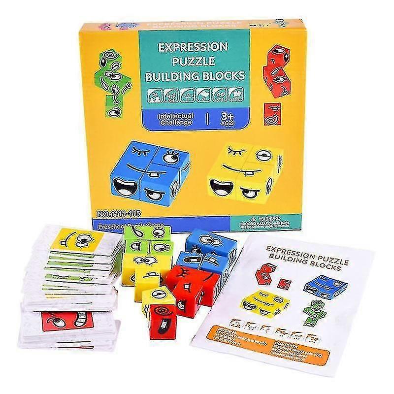 Expression Building Blocks Children's Puzzle Assembled Parent-child Game
