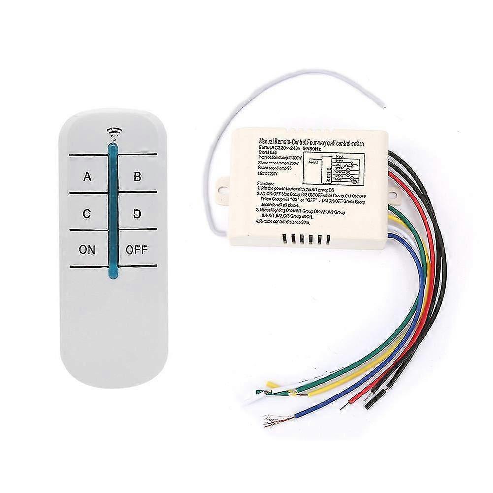 4-way Wireless Remote Control Switch Digital Wall Receiver Module Transmetteur Remote Switch + Transmetteur Récepteur