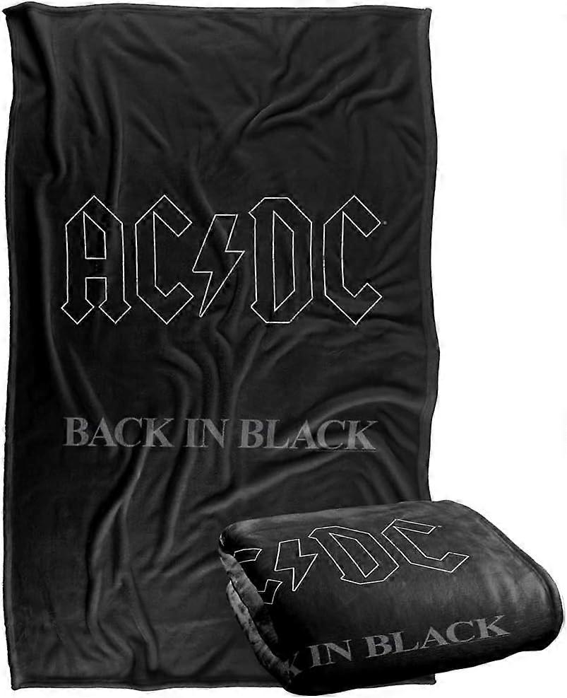 Coperta ACDC, retro in nero, tocco setoso Super Soft Throw-1