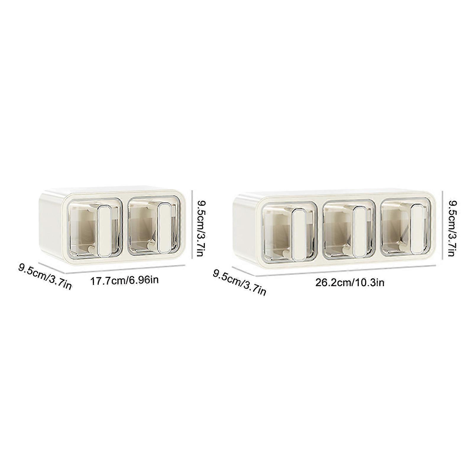 Multifunctional Wall-mounted Kitchen Seasoning Box For Horizontal And Vertical Use Transparent Drawer With Spoon Sealed Seasoning Box FAN0521