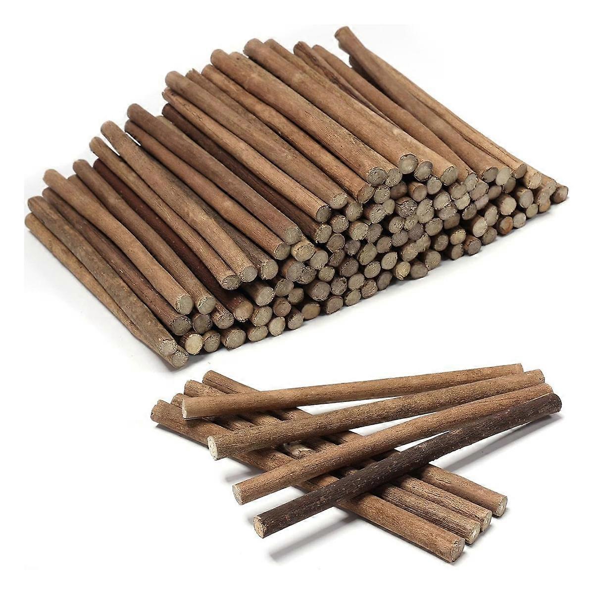 120 bâtons de bricolage, 15 cm de long, en bois, pour l'artisanat, brindilles, bûches de bois pour la décoration, accessoires photo pour bricolage ...