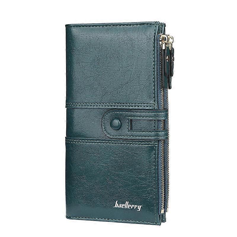 Ladies Long Large Capacity Buckle Zip Clutch