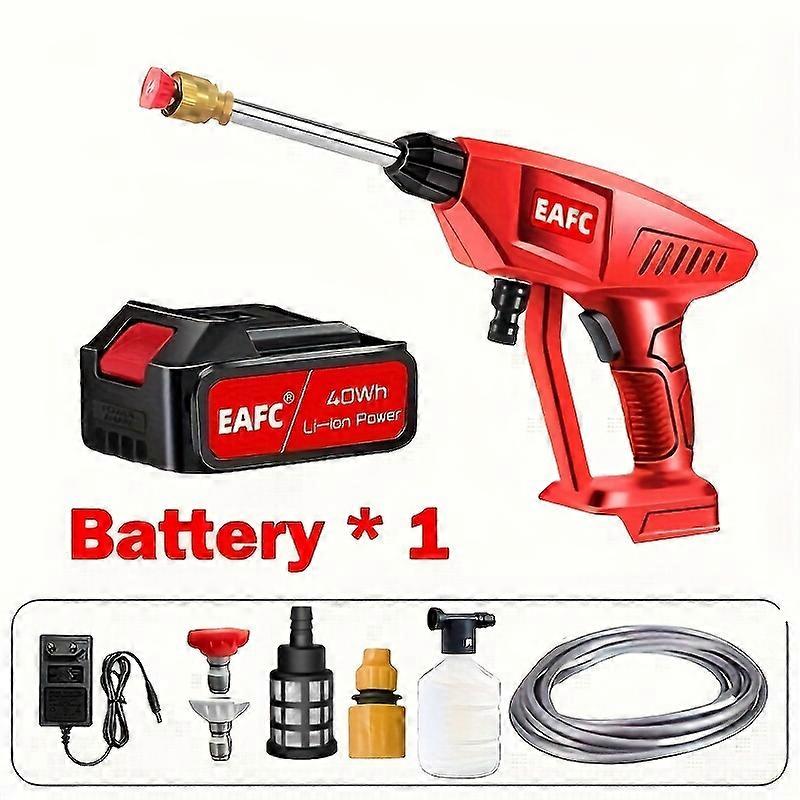 Wireless Portable Car Cleaning Machine, US Plug Cordless Large Capacity Electric Cleaning Tool With Accessories, Suitable For Car, Garden, Floor