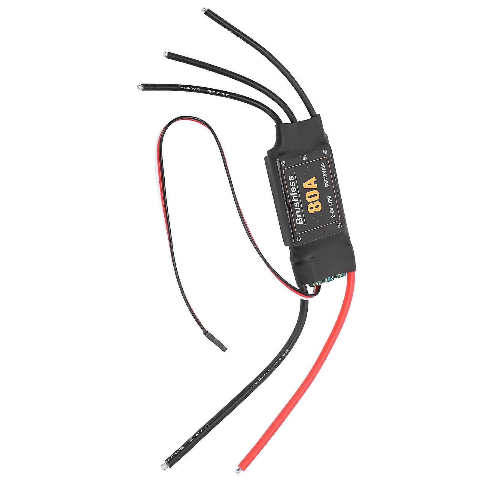 80A Brushless ESC Electronic Speed Controller Accessory compatible RC Airplane Aircraft Helicopter80A