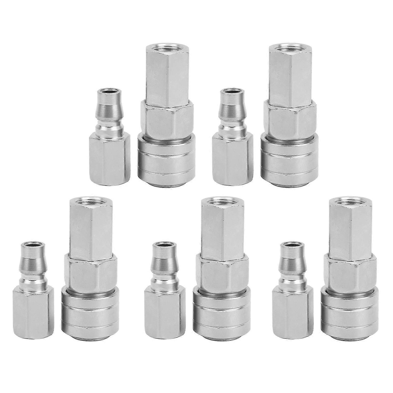 Pneumatic Pipe Self-Locking Air Quick Connector Set - Carbon Steel Fitting SF20 PF20