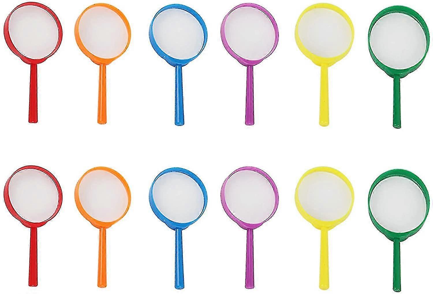 12 pezzi di lenti d'ingrandimento in plastica, lente d'ingrandimento colorata per bambini, per gli anziani per visualizzare le immagini