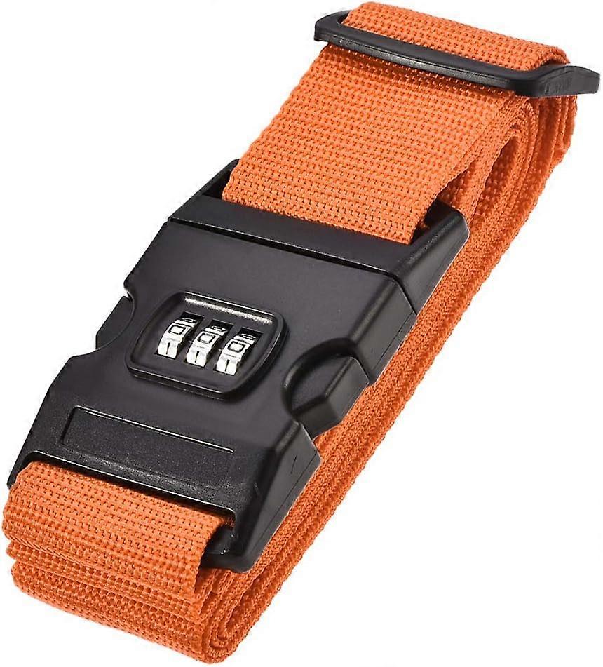 Luggage Strap Suitcase Belt with Buckle, Combination Lock, 2Mx5cm Adjustable