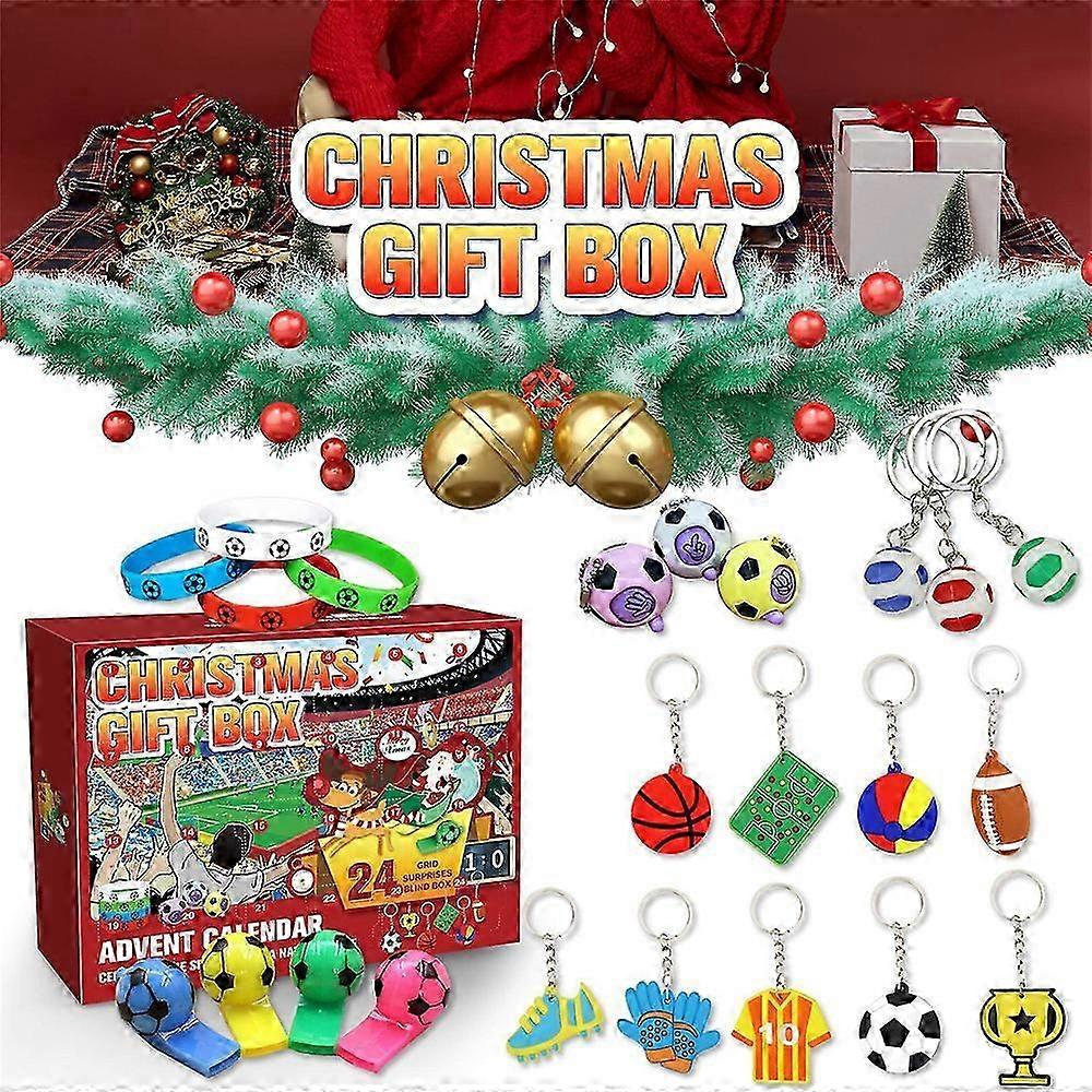 2022 Ποδόσφαιρο Παιχνίδια Ημερολόγιο Έλευσης 24 Πλέγμα Αντίστροφη μέτρηση Τυφλό Κουτί Χριστούγεννα Παιδικό Δώρο