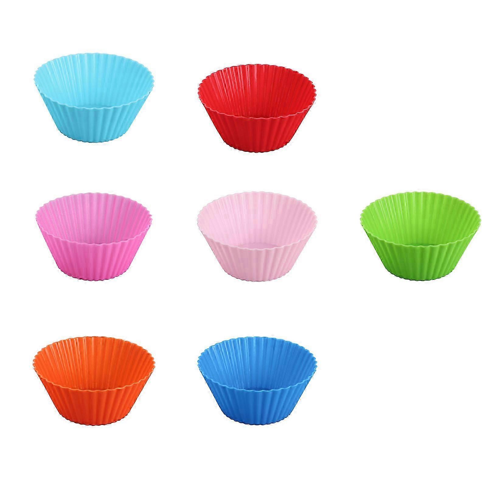 Reusable Silicone Baking Cups for Cupcakes and Muffins 50 Pcs 7cm Liners Holders