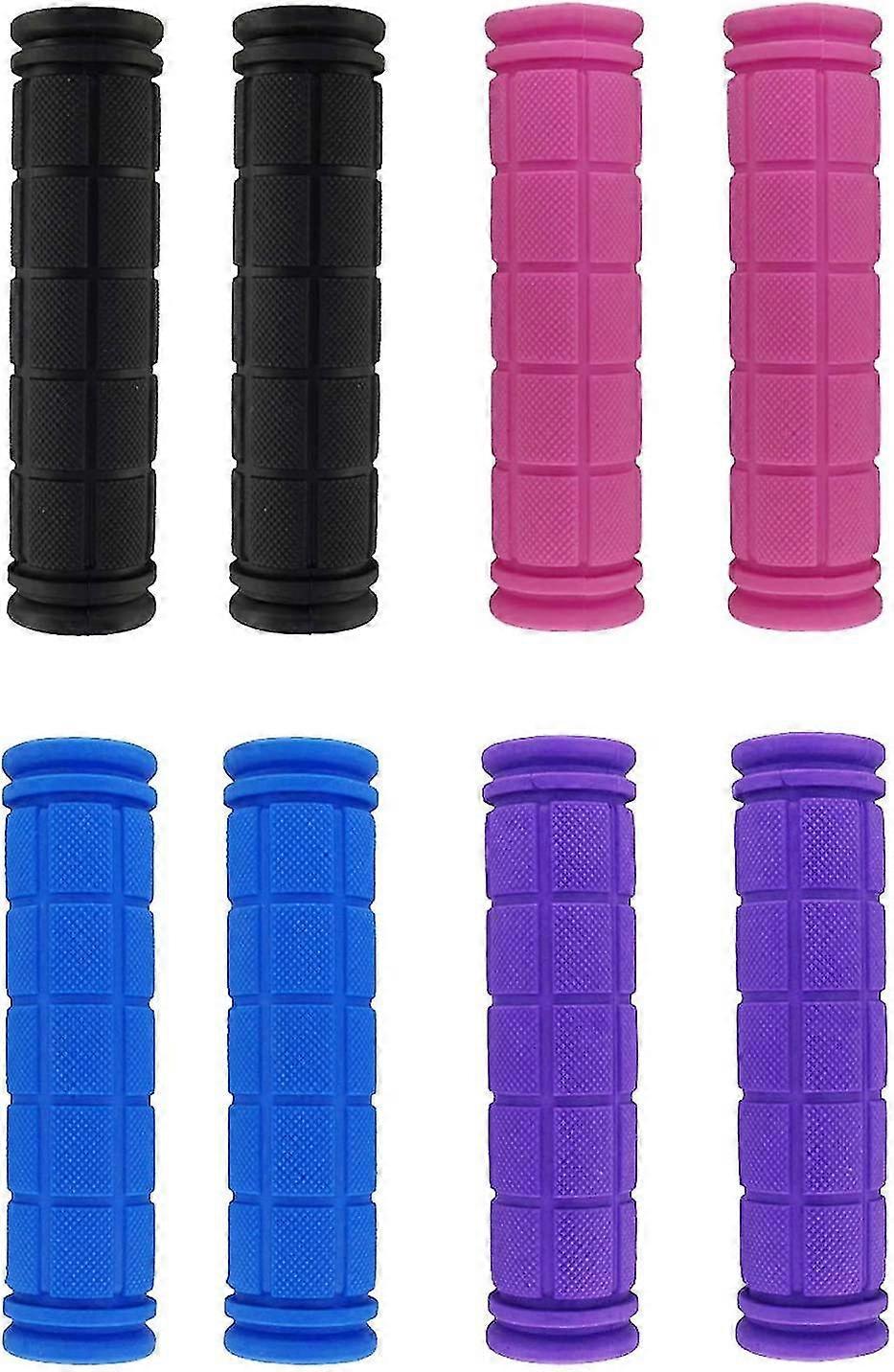 BMX / MTB /ロードマウンテン/男の子と女の子のキッズバイク、4色、ブラック、ブルー、ピンク、パープル用の4ペア自転車ハンドルバーグリップキノコグリップ