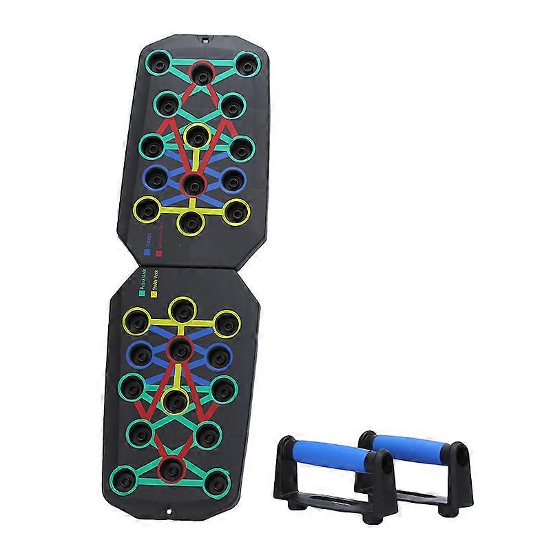 Push Up Board, Foldable Pushup Fitness Stand with 2 Handles, Multi Push Up Muscle Strength Training Equipment for Home Workout