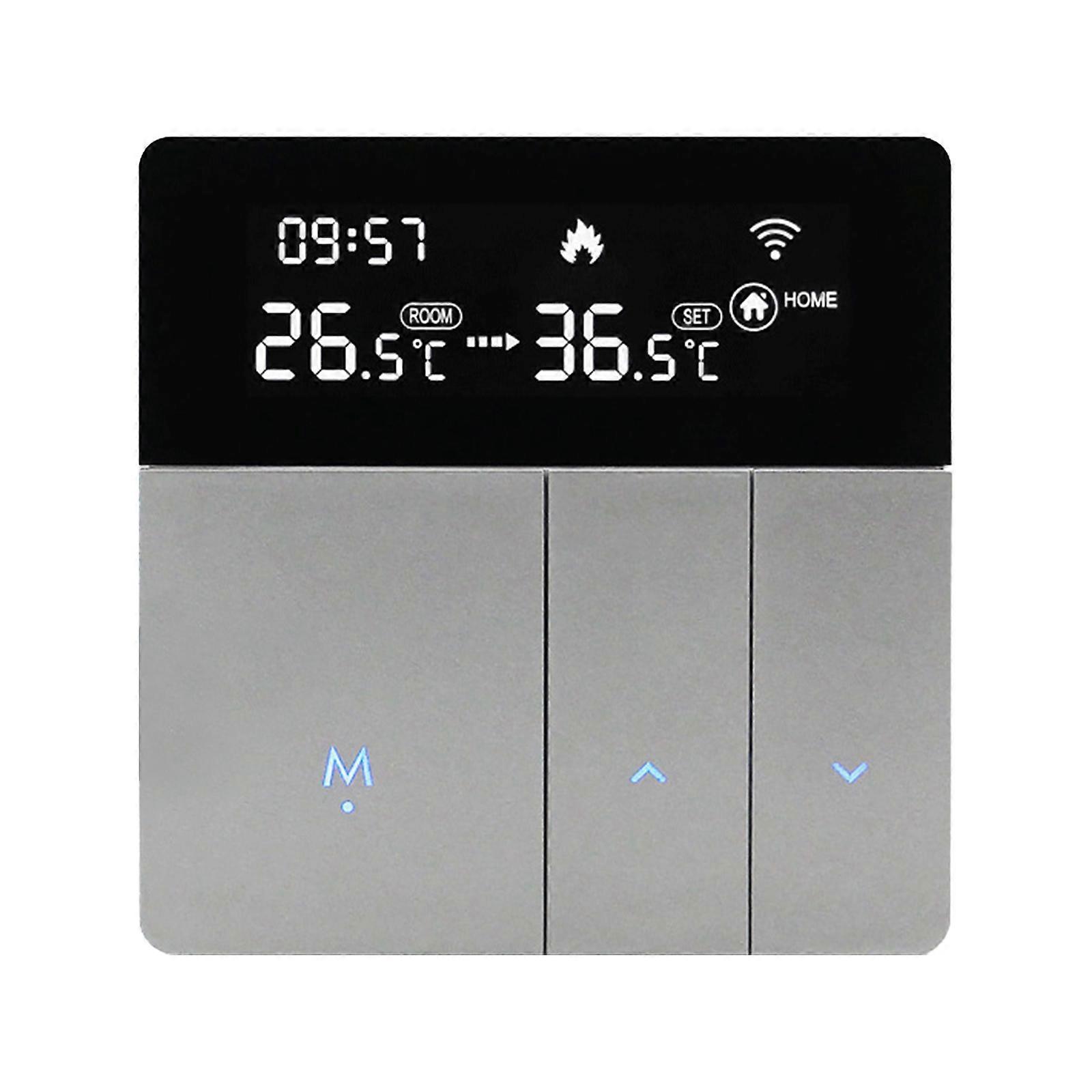 WIFI Smart Thermostat with LCD Display Smart Heating Radiator Thermostat APP & Voice Control Indoor Constant Temperature Controller Digital Programmab