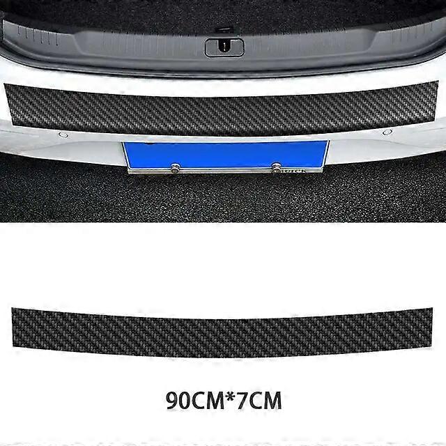 Motor Vehicle Parts Car Threshold Anti Scratch Protection Strips Black Carbon Fiber Pattern Rear Door Guard Stickers Door Sill Anti Kick Protector