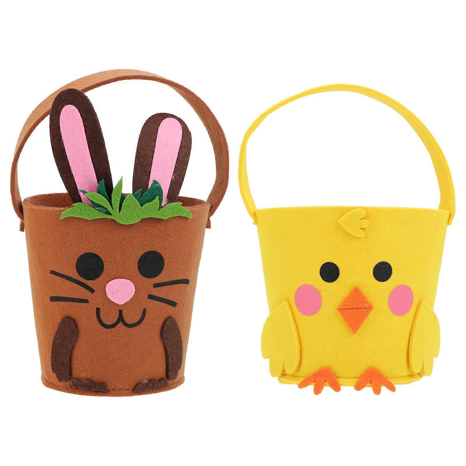 2pcs Creative Easter Candy Bags Candy Containers Gift Packaging Pouches for Easter