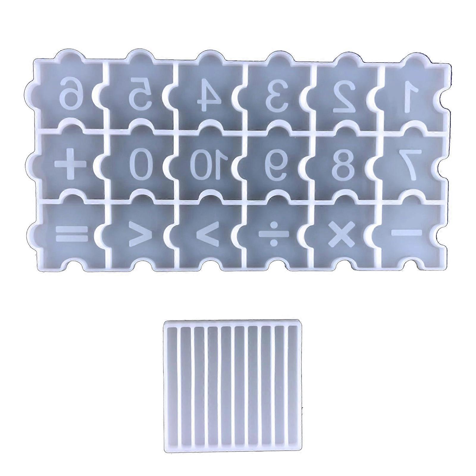 Number Counting Calculate Math Toys UV Crystal Epoxy Mold Learning Puzzle Mould