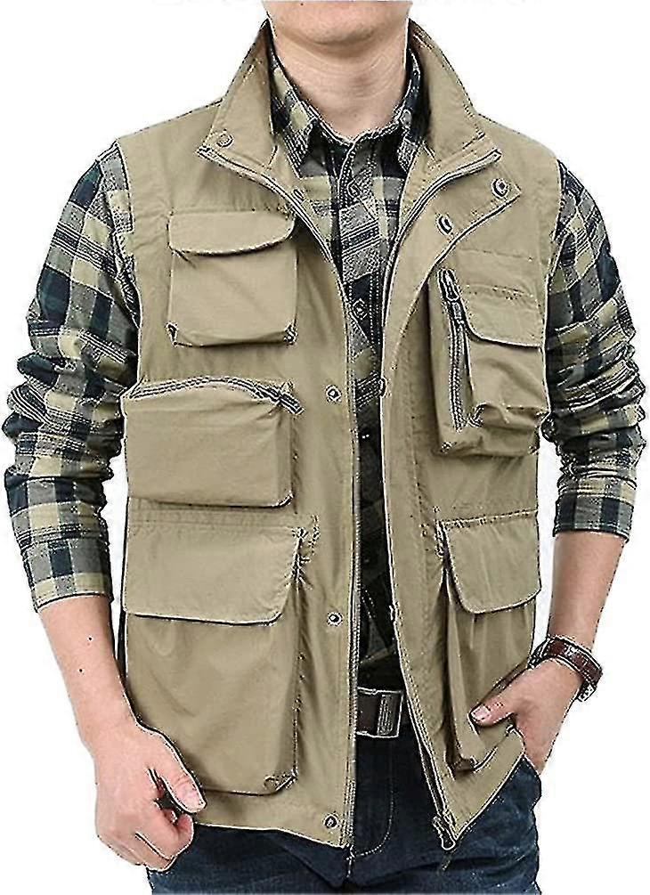 Ytterkläder för män Västar Casual Utomhusarbete Safari Fiskeväst Lätt Resor Foto Lastväst Jacka Tw