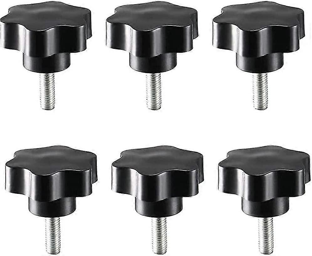 10Pcs Plum Blossom Shaped Screw Thread Knob Screw-on Handle Clamping Knob