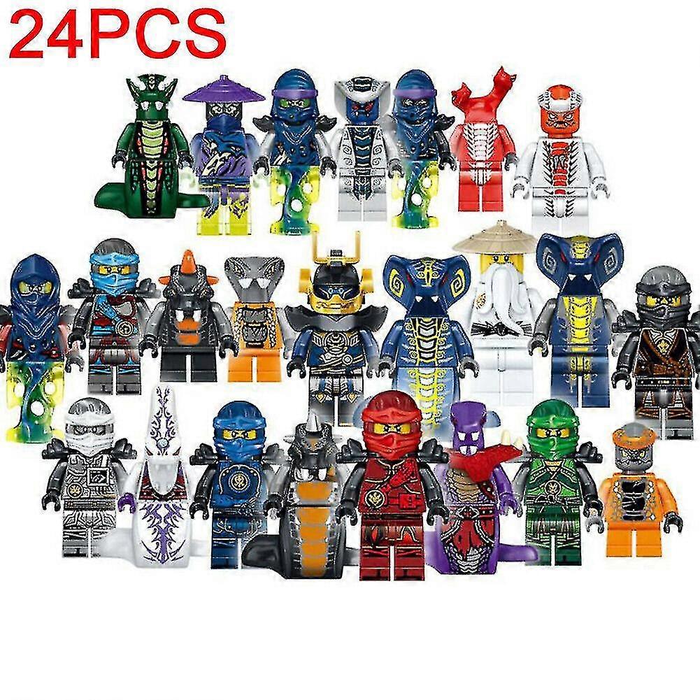 Ninjago Mini Figure Building Blocks Kid Toys Stock Set Of 24pcs V