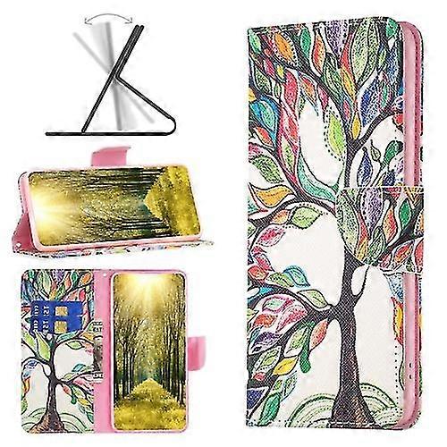 New For Xiaomi Poco M4 Pro 5g Colored Drawing Pattern Leather Phone Case