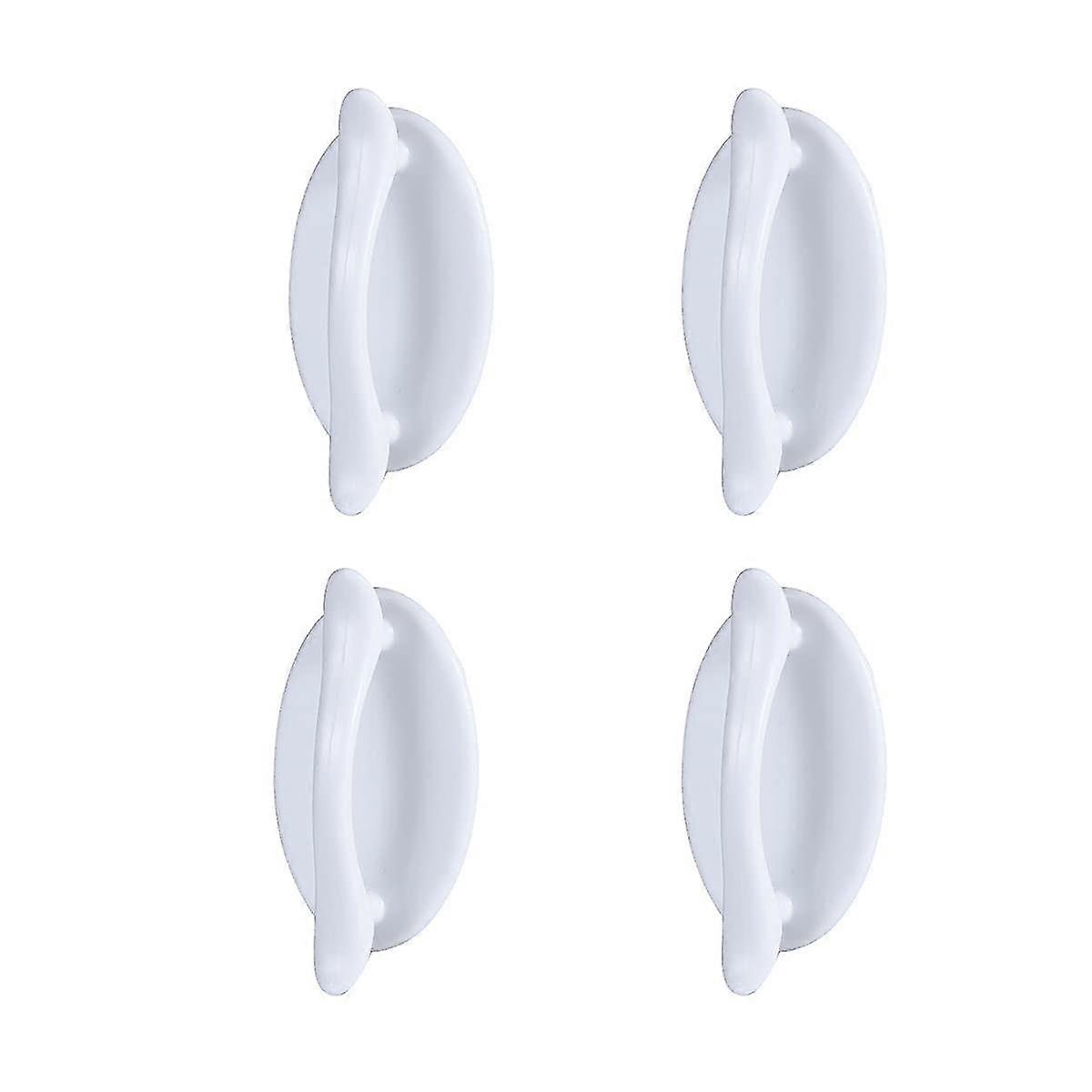 4 Pcs Self-stick Drawer Knobs Push Pull Helper Instant Cabinet Drawer Handle Helper Kitchenblack
