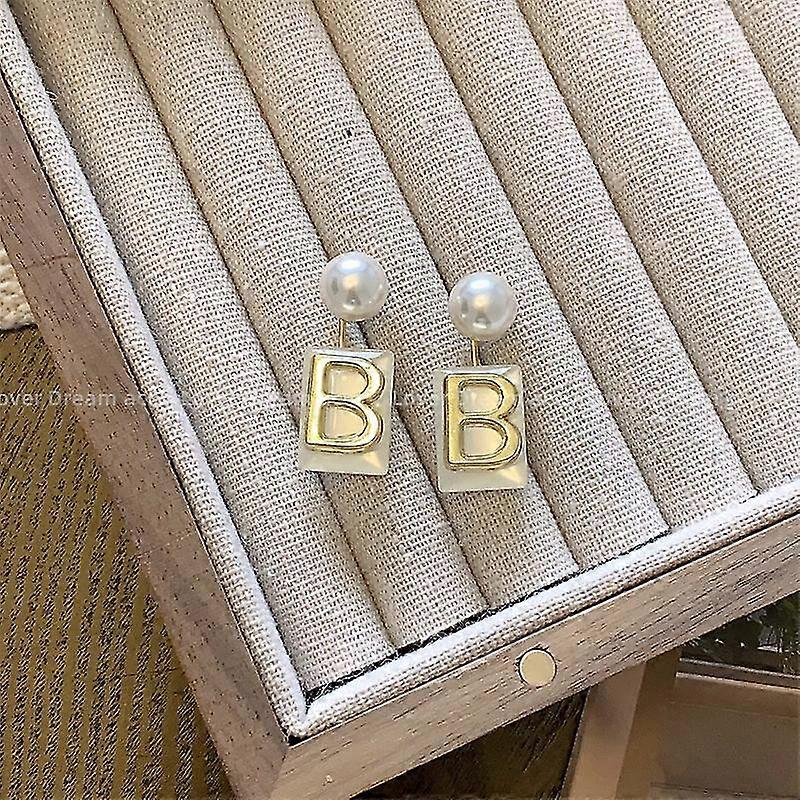 Ohrringe Perle Brief Mädchen Mode Schmuck