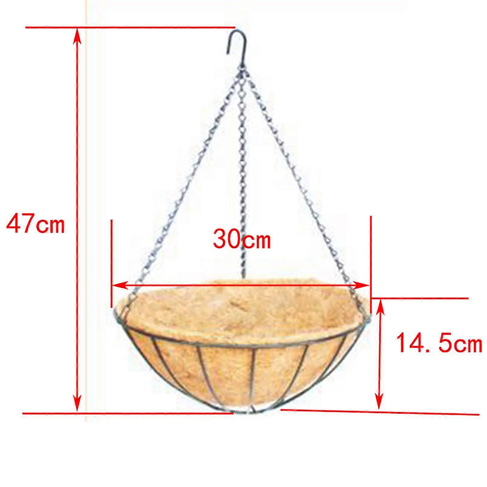 Hanging Basket Coconuts Fiber Planter Inserts Replacement Liner For Flower Pot 30cm