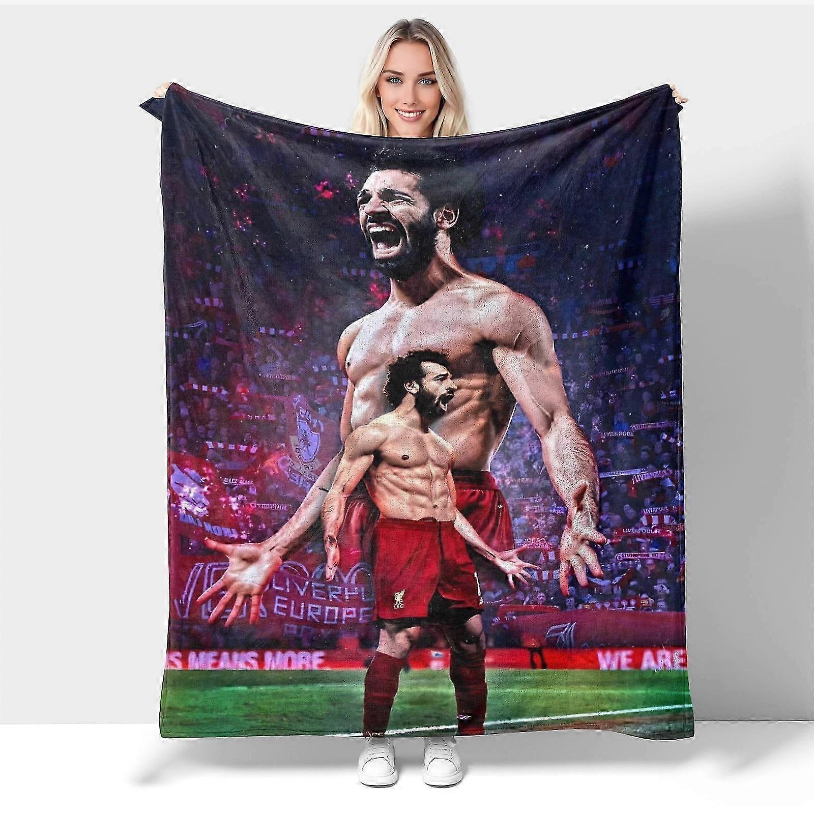 t4332 Blanket Mohamed Salah Blanket X,Throw Blankets Flannel Sleep Cozy Lightweight UltraSoft Micro Blankets for Sofa Blanket bn4332