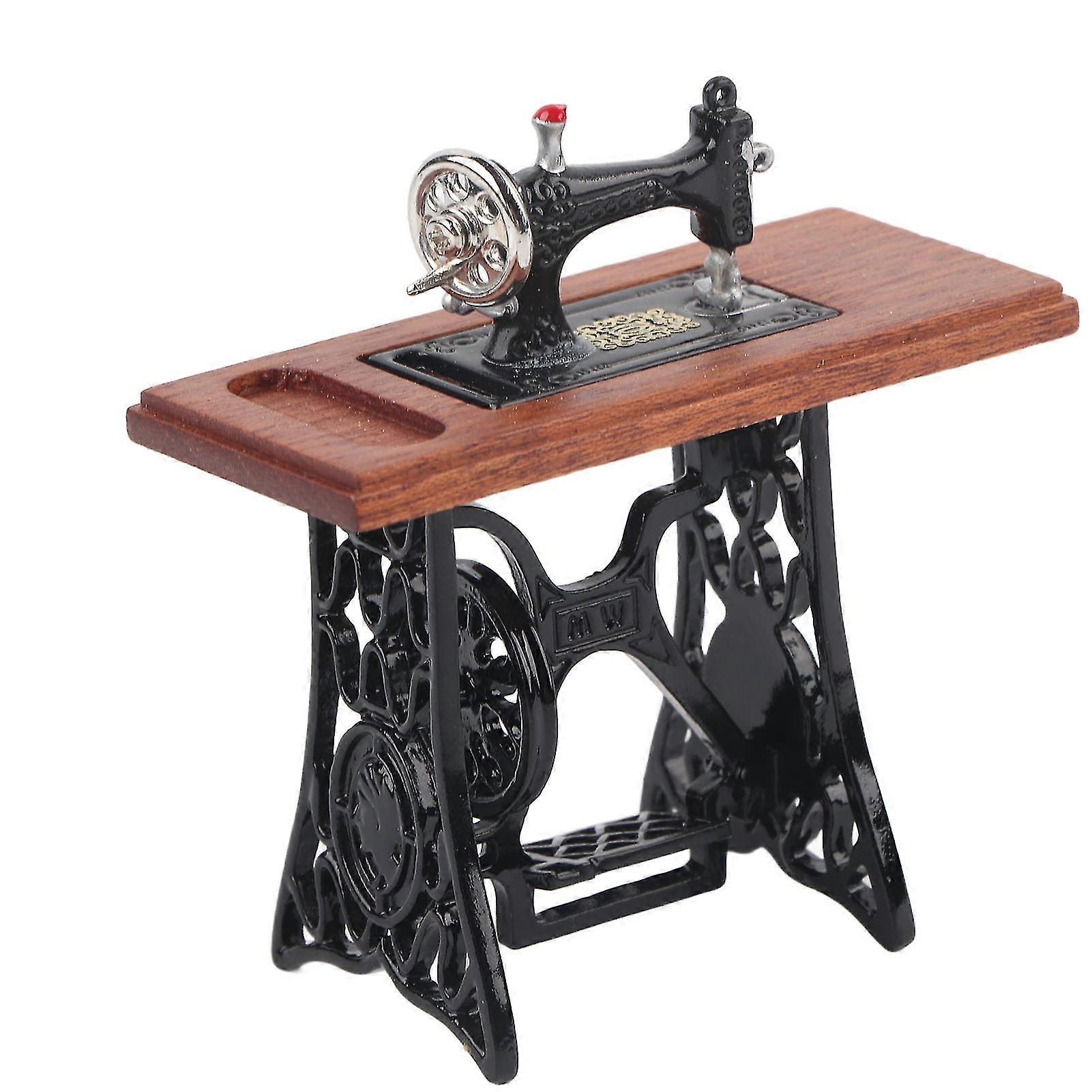 12 Dollhouse Miniature Sewing Machine Simulated Model Toy Accessory