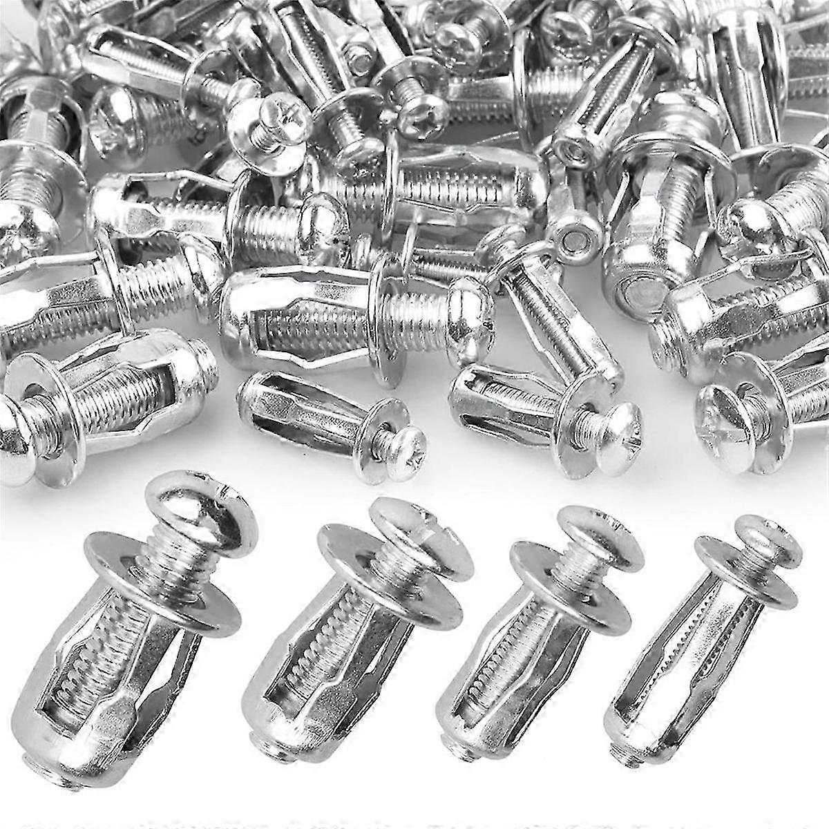80pcs Expansion Screw Petal Nut, M5 M6 M8 Jack Nuts, Petal Shape Metal Nut With Screws Assembly For