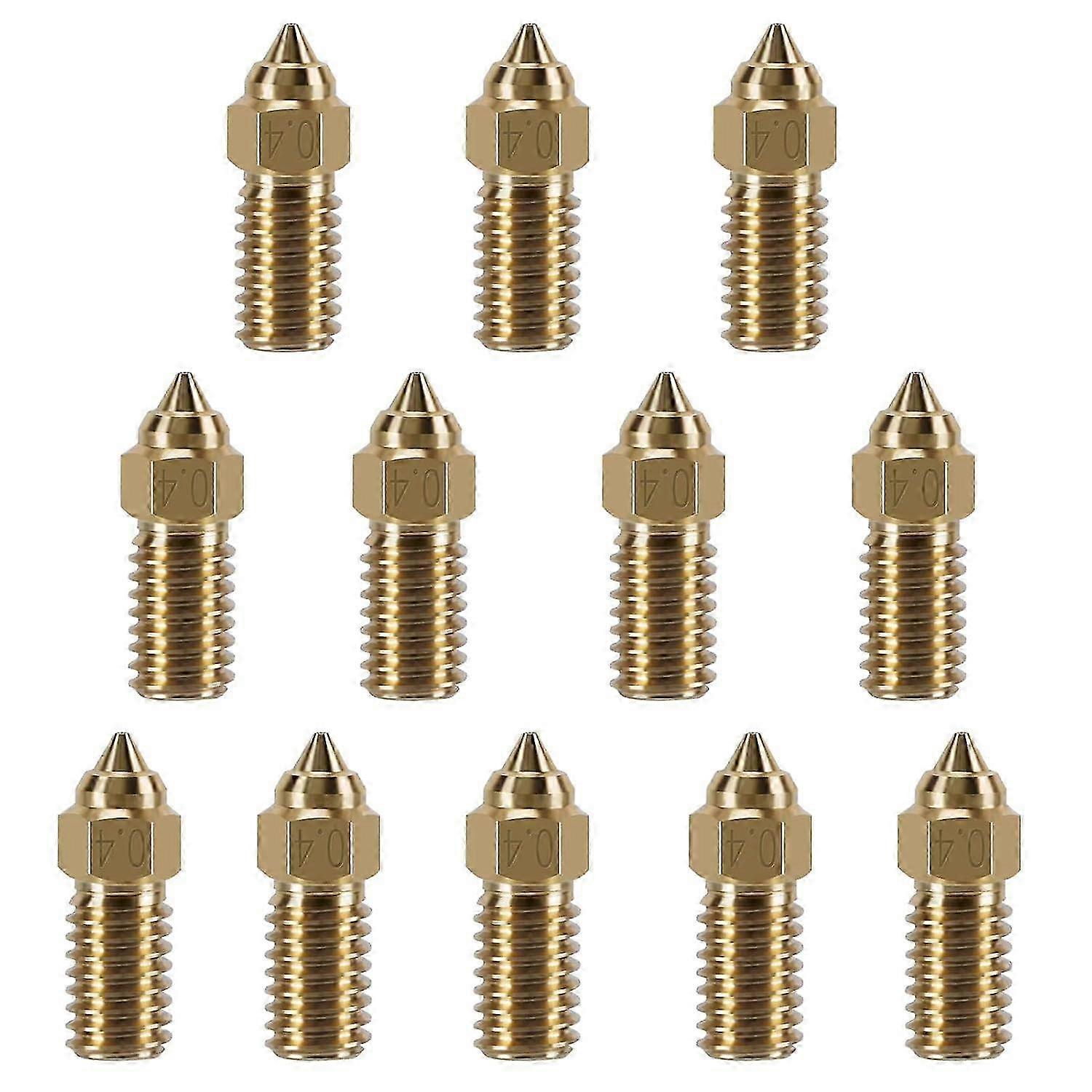 Brass Nozzle Kit, 12PCS for Elegoo Neptune 4 3D Printers, 0.4mm Nozzles