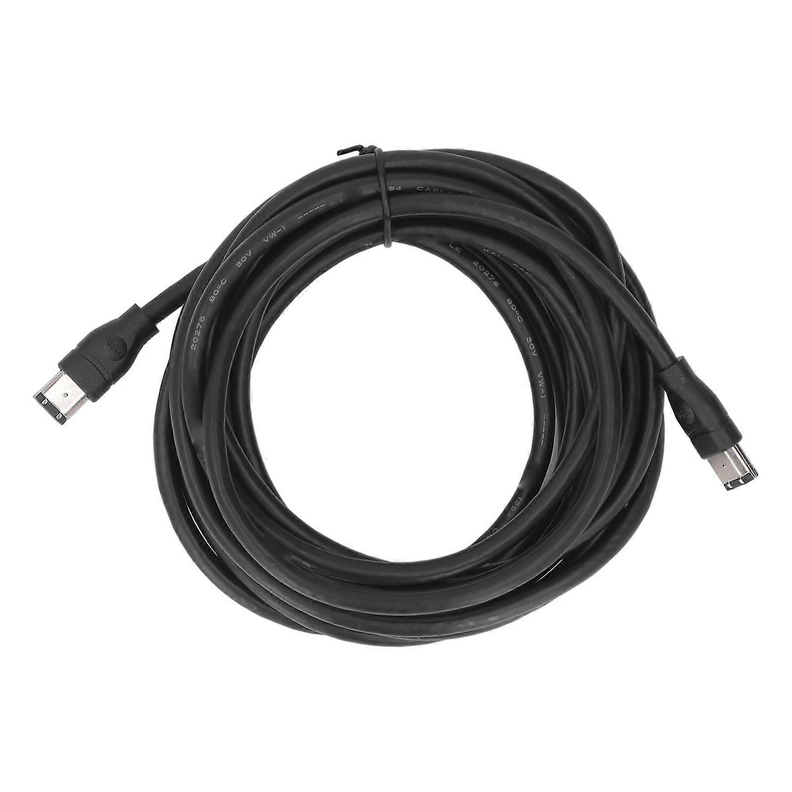 Firewire DV Cable 6 Pin Male to 6 Pin Male IEEE1394 Firewire Cord for Camcorder Digital Camera Printer 14.8ft