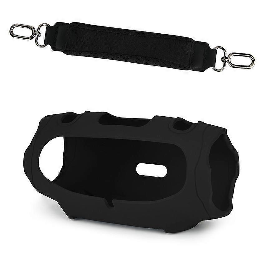 Speaker Case Bluetooth Speaker Silicone Protective Case +Carrying Strap Accessories for JBL Xtreme4 Speaker Bag (Black)