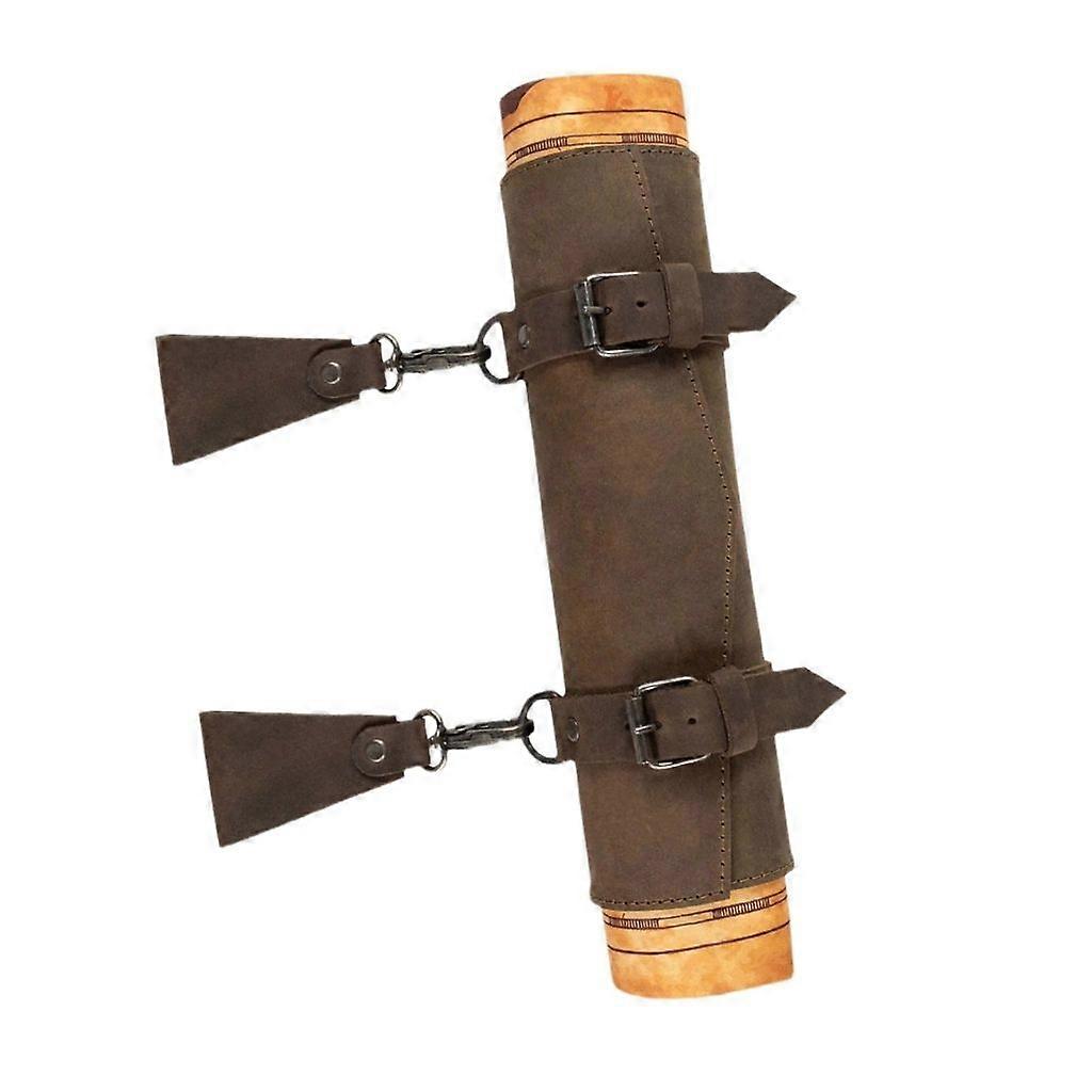العصور الوسطى مزيفة من جلد الغزال حامل خريطة LARP عصر النهضة المحارب خريطة حزام الحافظات