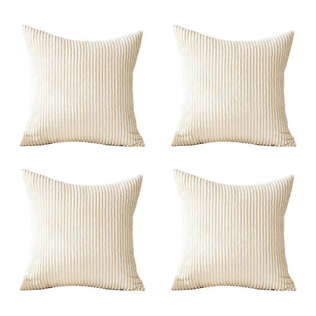 Set of 4 Soft Corduroy Modern Design, Mix and Match with Your Home Decor, Pillow Insert Not Include