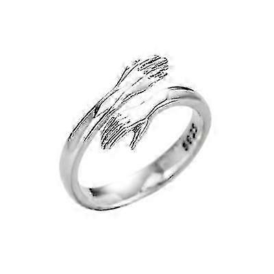 2pcs Two Hand Hug Couples Ring Couples Hug Ring Adjustable Ring