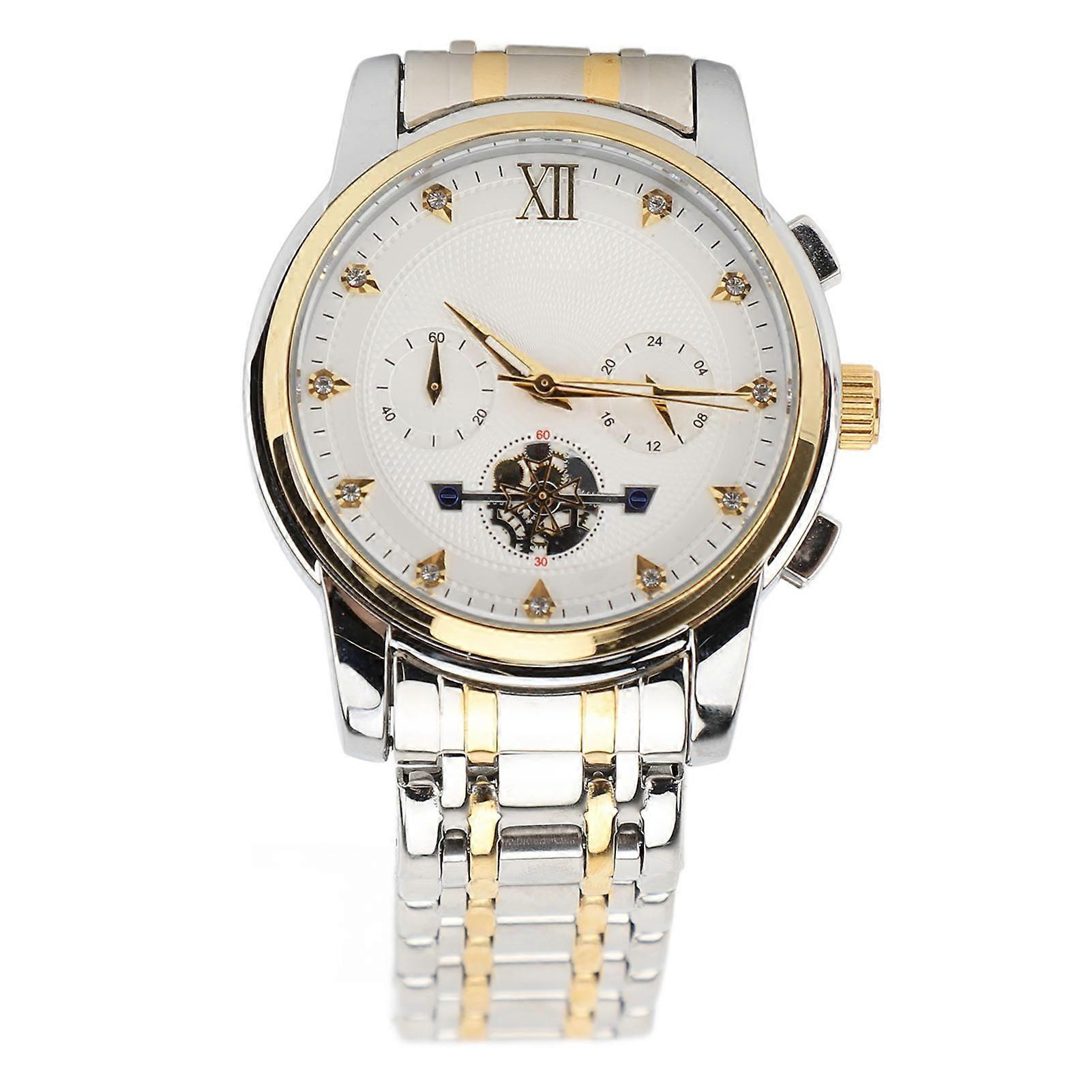 Quartz Men Watch: Casual Stylish, Water Resistant Luminous Wristwatch with Silver Dial