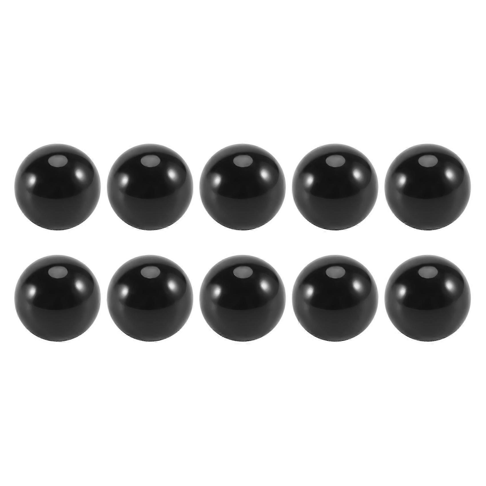 10個のビー玉16mmガラスビー玉ニッカーガラスボールデコレーションカラーナゲットおもちゃブラック-X