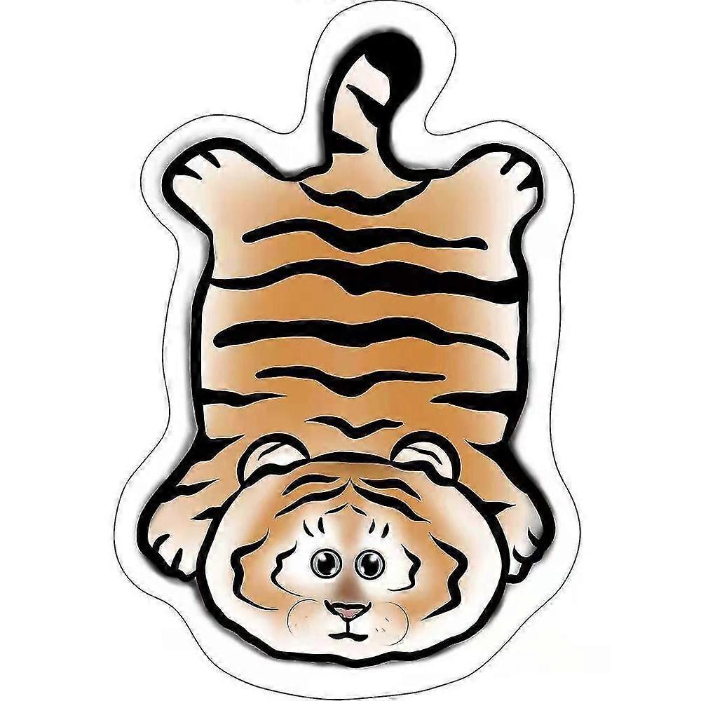 Tiger Print Carpet Animal Print Small Area Carpet Faux Cowhide Leather