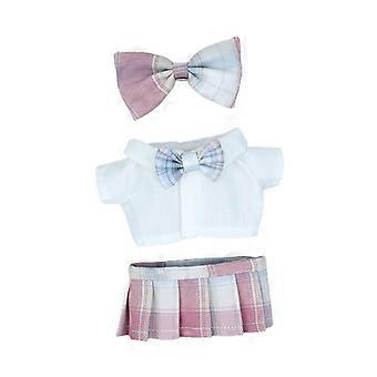 Roosterpatroon Pop Dressing Kleding Baby Shirt + Rok Speelgoed Accessoires Geschikt voor 7.87in Meisje Multi-type Kan Kiezen