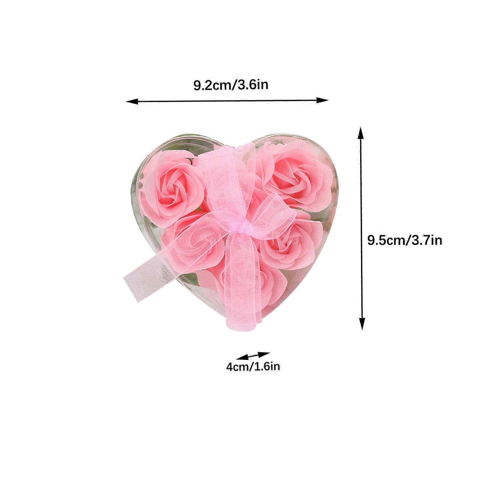 6PCS Scented Rose Flower Bath Soap - Wedding  Party Gift
