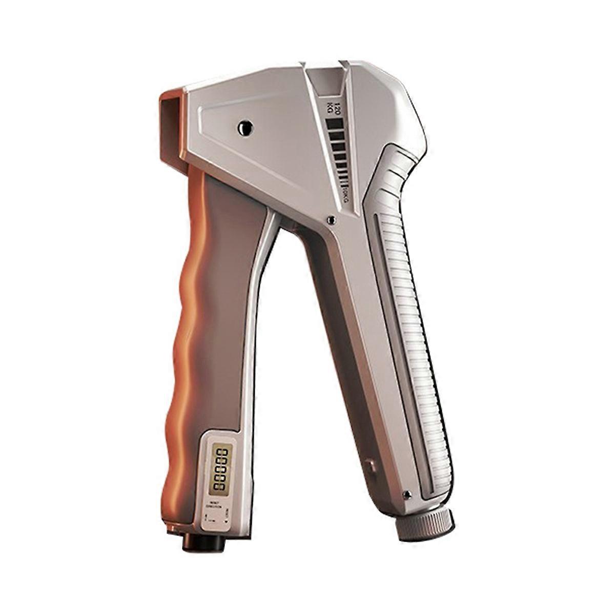 10-120Kg Hand Grip Strengthener Resistance Finger Exerciser Smart Counting Hand Gripper for Muscle Build Gray-White