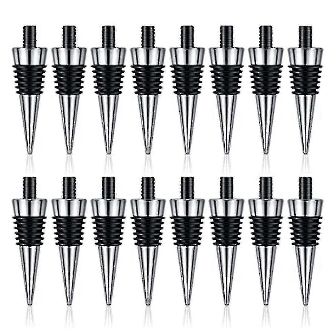 16 قطعة معدنية الفلين فارغة النبيذ الفلين كيت قابلة لإعادة الاستخدام النبيذ الفلين إدراج مجموعة الأجهزة لزفاف النبيذ با