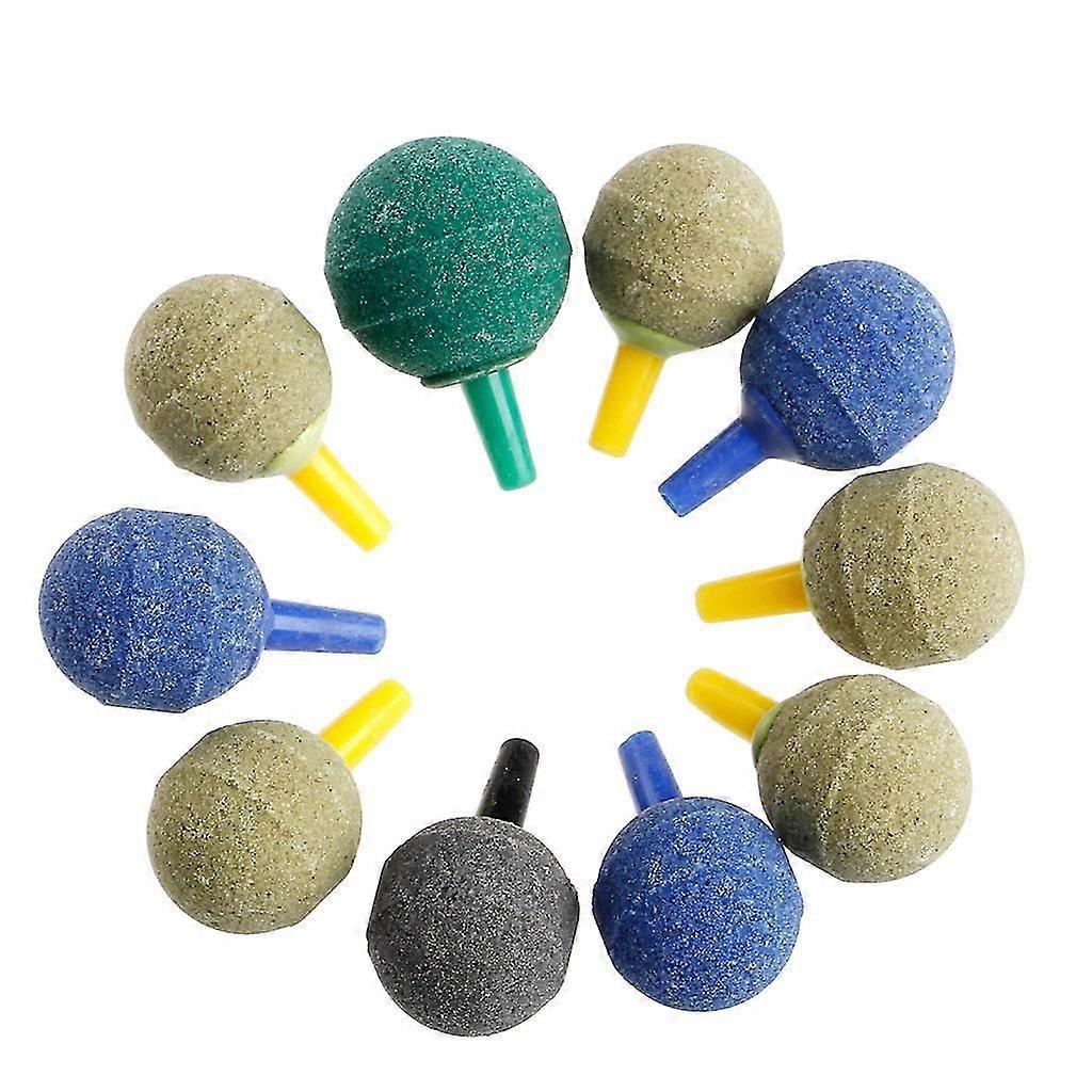 10 Pieces Round Air Stones Small Aerator Bubble Diffuser Air Pump Accessories