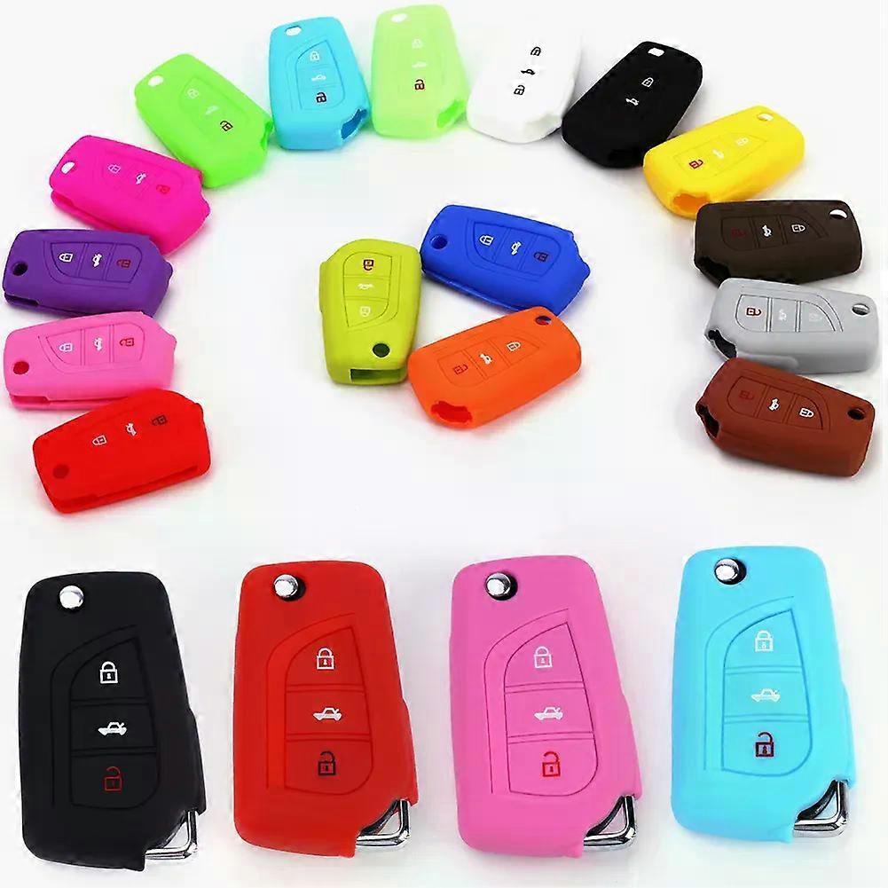 Car Key Case Flip Remote Key Protector Skin Holder For Toyota Corolla Highlander Auris Avensis Verso Yaris RAV4 MXP