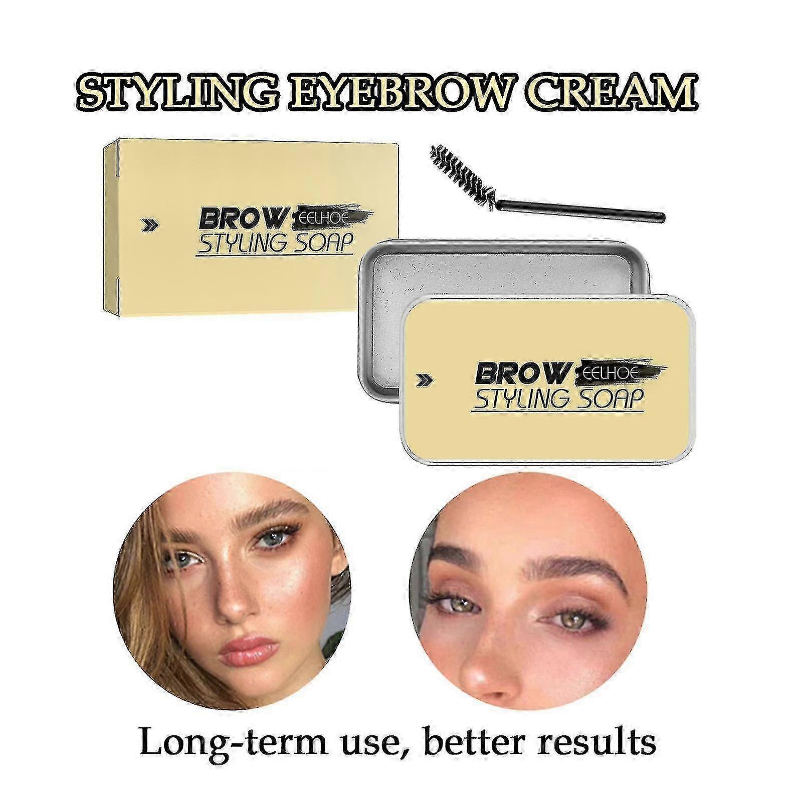 Eyebrow Stereotyped Soap Eyebrow Cream European And American Natural Colorless Eyebrow Soap Three-dimensional Ster