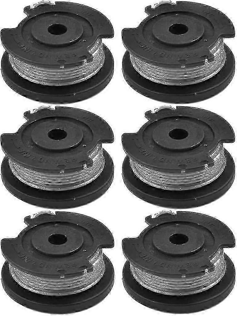 (Gratis fragt) 6-pak reservespole og snor til Bosch Easy Grass Cut plæneklipper 18V 23 26 18 stk. # F016800569 JP