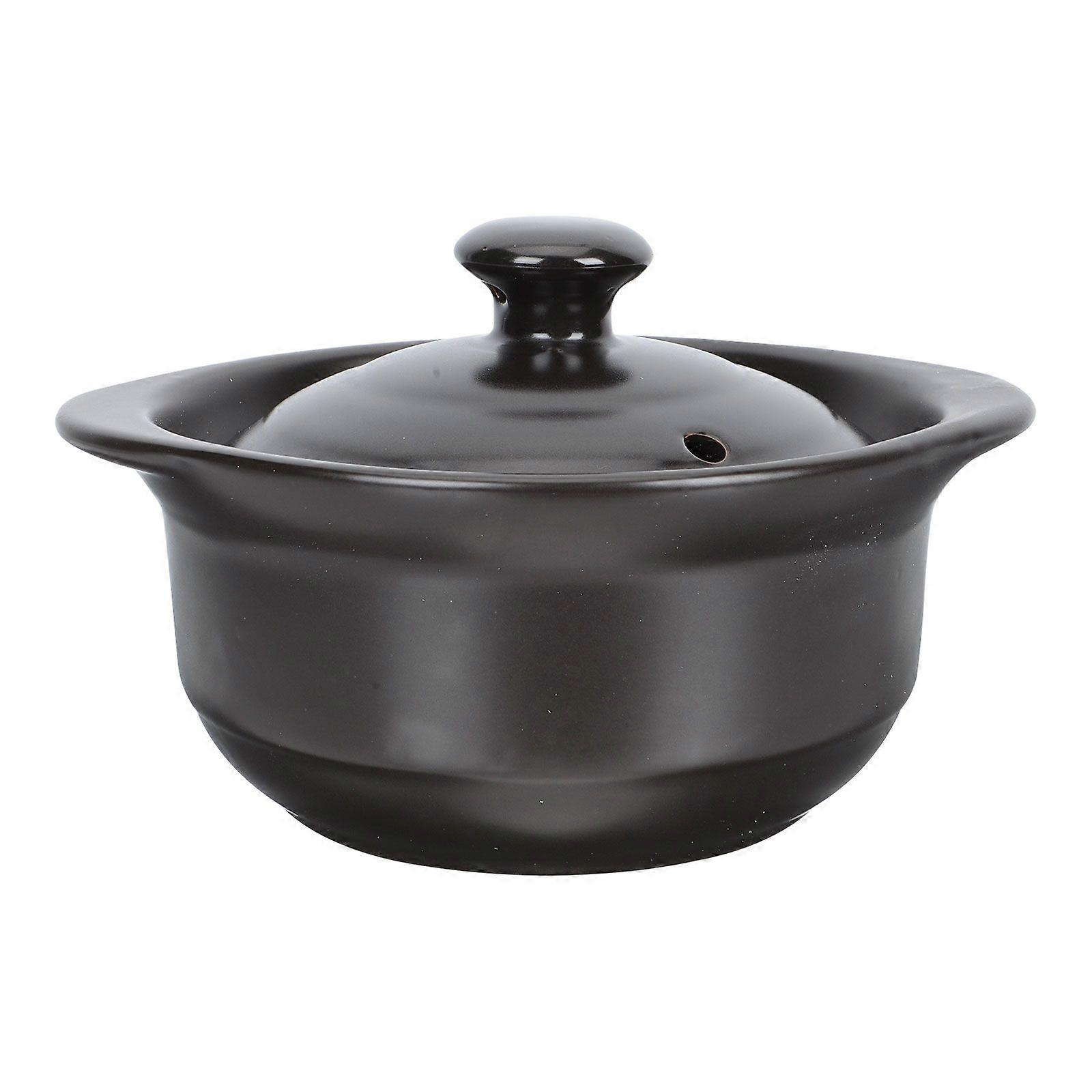 1Pc Heat-resistant Casserole Multi-function Soup Pot Household Ceramic Stew Pot
