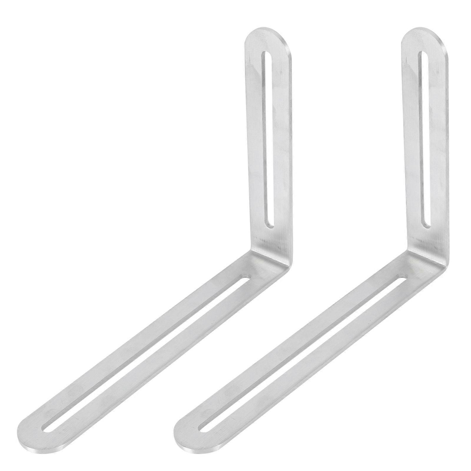 2pcs L בצורת סוגריים מרובעים פינת סוגריים מרובעים נירוסטה מפרק פלדה מפרק זווית ישרה מהדק