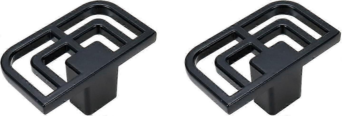 2pcs Zinc Alloy Single Hole Knobs Black Pull Handles for Cabinets Drawers Knobs Retro Style